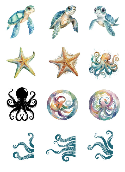 20327 Sea Creatures – Waterslide Decal for Enamel, Glass & Ceramic