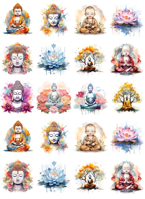 20392 Buddha Tiles – Waterslide Decal for Enamel, Glass & Ceramic