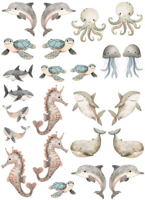 20332 Under the Sea Earring Sets 2 – Waterslide Decal for Enamel, Glass & Ceramic