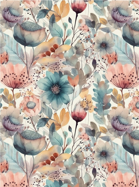 20382 Spring Flowers 1 – Waterslide Decal for Enamel, Glass & Ceramic