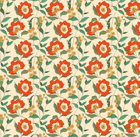 20246 Retro Flowers – Waterslide Decal for Enamel, Glass & Ceramic