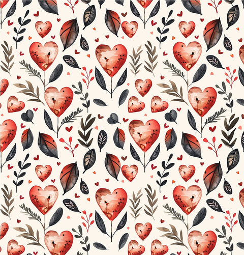 20257 Hearts and Leaves – Waterslide Decal for Enamel, Glass & Ceramic