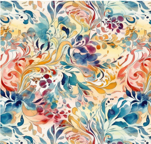 20248 Watercolor Swirls – Waterslide Decal for Enamel, Glass & Ceramic