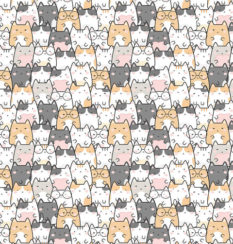 20417 Kawaii Kitties – Waterslide Decal for Enamel, Glass & Ceramic