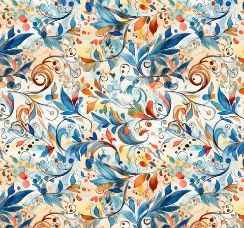 20319 Watercolor Swirls 2 – Waterslide Decal for Enamel, Glass & Ceramic