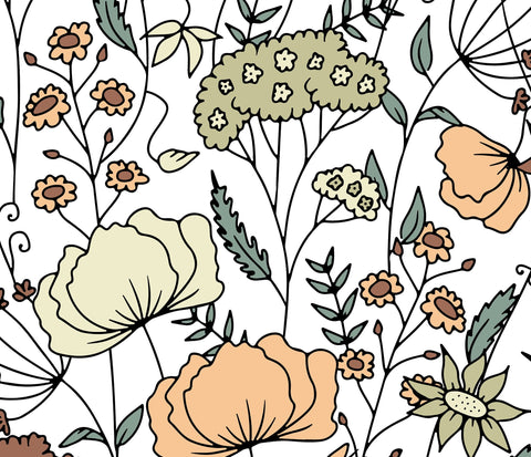 20287 Folk Art Flowers – Waterslide Decal for Enamel, Glass & Ceramic