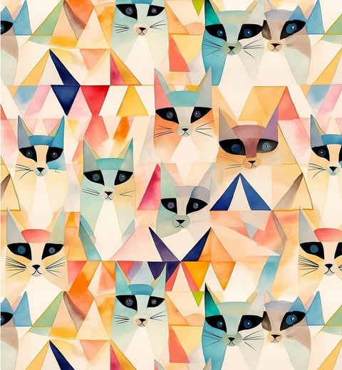 20437 Cat Abstract – Waterslide Decal for Enamel, Glass & Ceramic