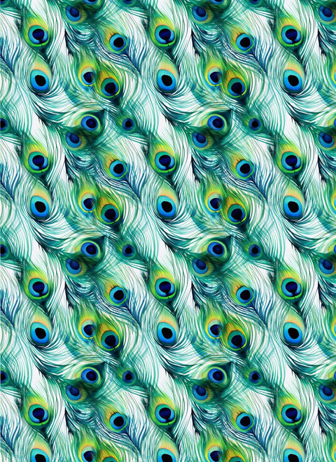 20438 Peacock Feathers – Waterslide Decal for Enamel, Glass & Ceramic