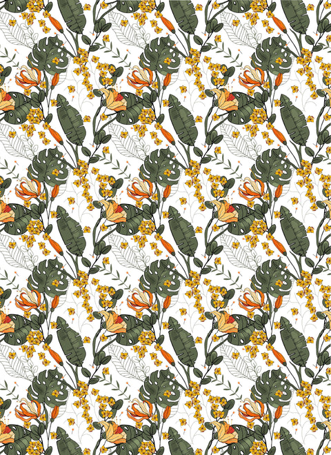 20443 Tropical Floral – Waterslide Decal for Enamel, Glass & Ceramic