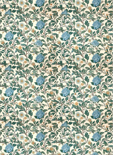 20444 William Morris Floral – Waterslide Decal for Enamel, Glass & Ceramic