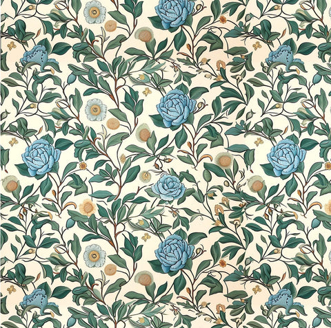 20444 William Morris Floral – Waterslide Decal for Enamel, Glass & Ceramic