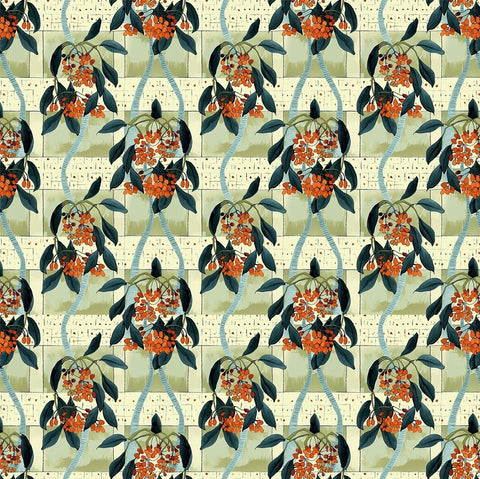 20447 Lattice Floral 5 – Waterslide Decal for Enamel, Glass & Ceramic