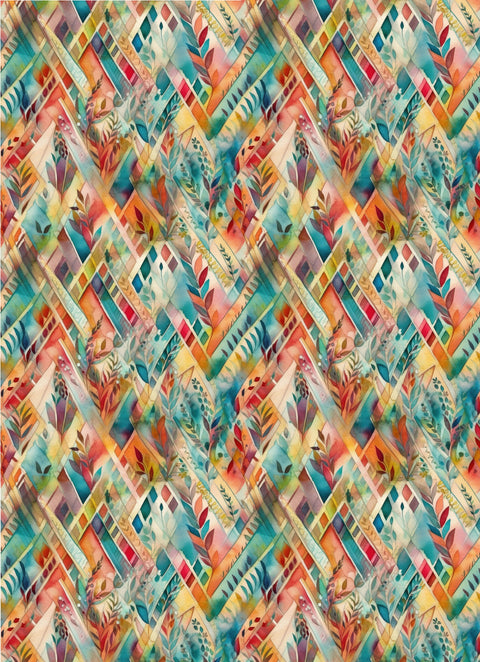 20457 Boho Watercolor – Waterslide Decal for Enamel, Glass & Ceramic