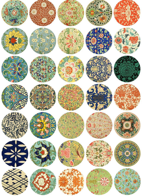 20461 Chinese Art Circles – Waterslide Decal for Enamel, Glass & Ceramic