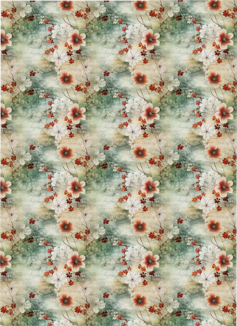 20459 Earthy Florals – Waterslide Decal for Enamel, Glass & Ceramic