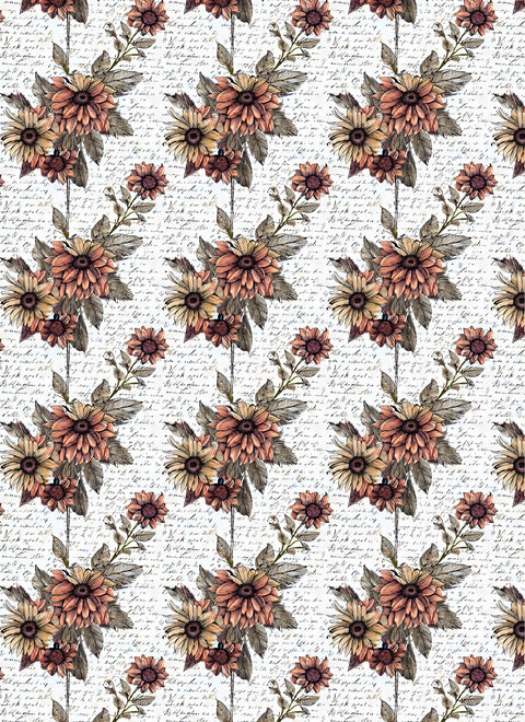 20464 Sunflower and Love Letters – Waterslide Decal for Enamel, Glass & Ceramic