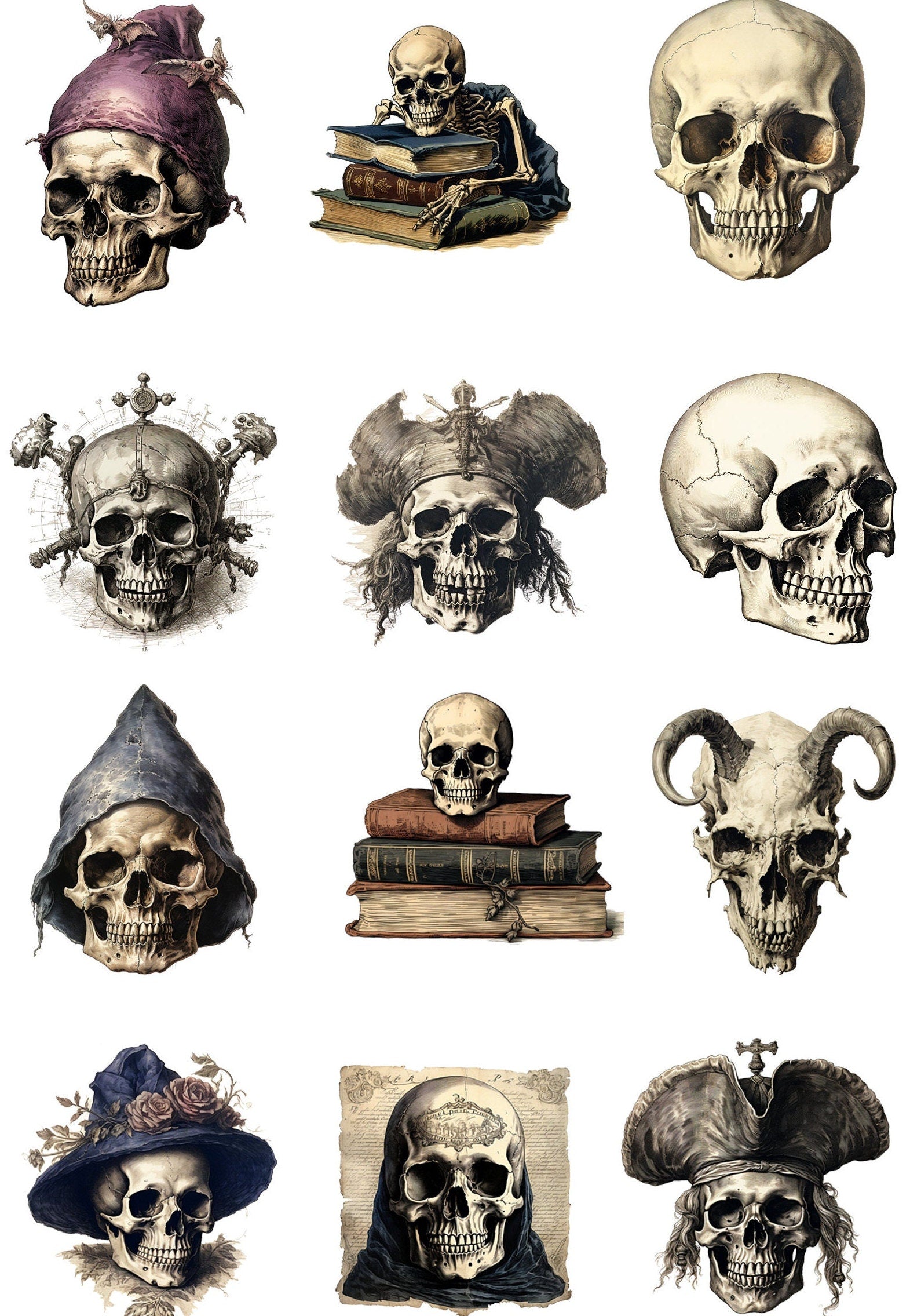 20466 Halloween Skeletons – Waterslide Decal for Enamel, Glass & Ceram ...