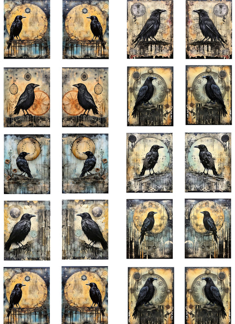 20475 Halloween Ravens – Waterslide Decal for Enamel, Glass & Ceramic