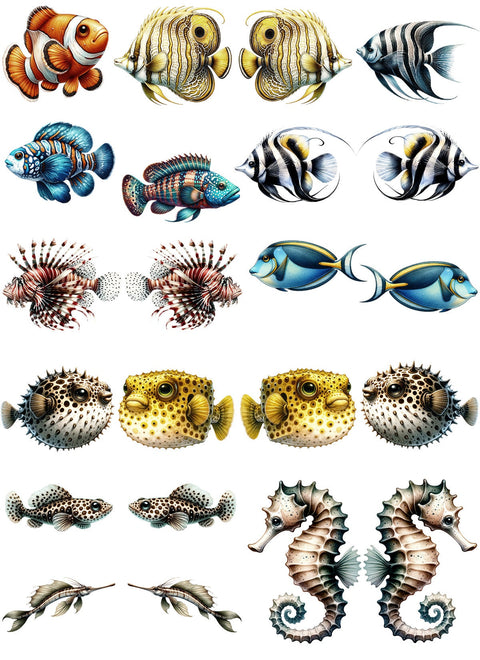 20260 Fishy Earring Pairs – Waterslide Decal for Enamel, Glass & Ceramic