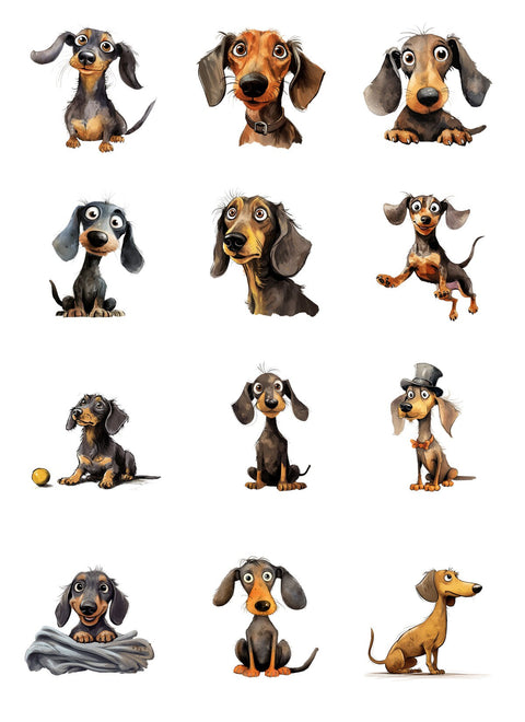20278 Dachshund 2 – Waterslide Decal for Enamel, Glass & Ceramic