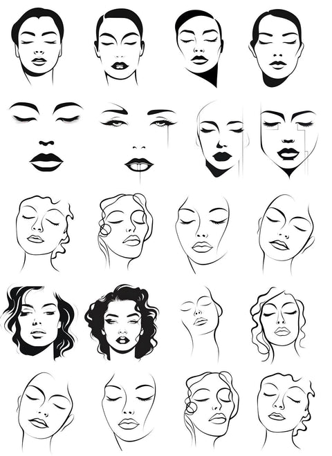 20279 Woman's Faces – Waterslide Decal for Enamel, Glass & Ceramic