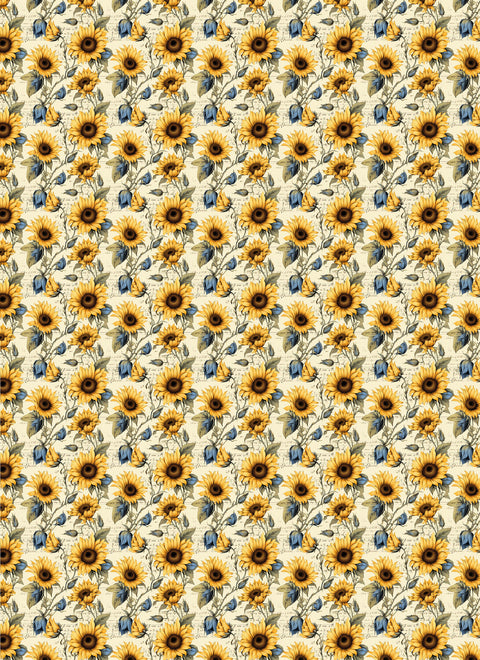 20492 Sunflowers and Music – Waterslide Decal for Enamel, Glass & Ceramic