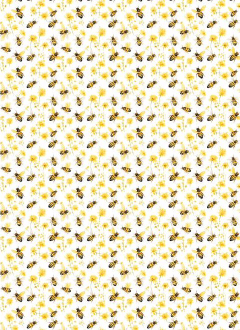 20297 Bees and Flowers – Waterslide Decal for Enamel, Glass & Ceramic