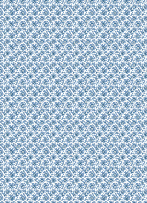 20301 Baby Blue Flowers – Waterslide Decal for Enamel, Glass & Ceramic