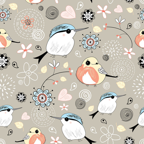 20321 Boho Birds & Flowers – Waterslide Decal for Enamel, Glass & Ceramic