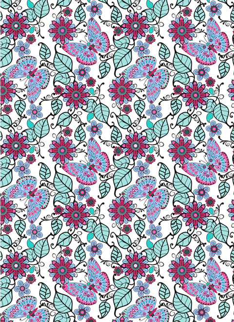 20493 Retro Flowers – Waterslide Decal for Enamel, Glass & Ceramic