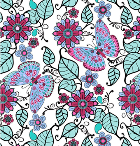 20493 Retro Flowers – Waterslide Decal for Enamel, Glass & Ceramic