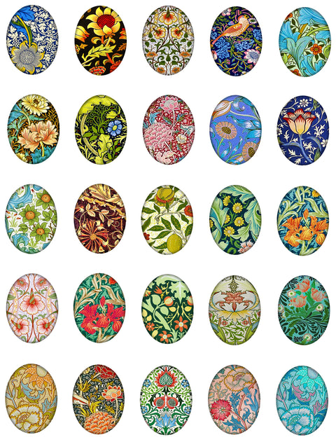 20349 Vintage Oval Tiles – Waterslide Decal for Enamel, Glass & Ceramic