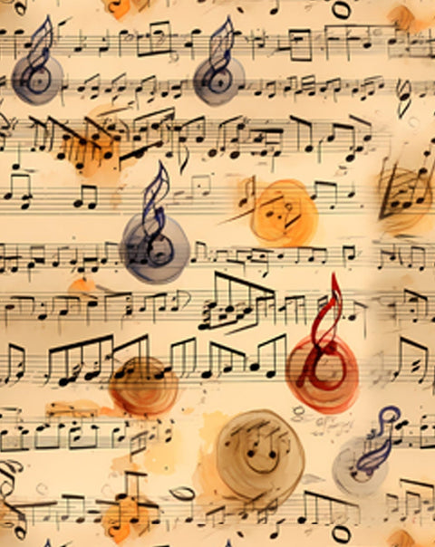 20497 Music Sheet – Waterslide Decal for Enamel, Glass & Ceramic