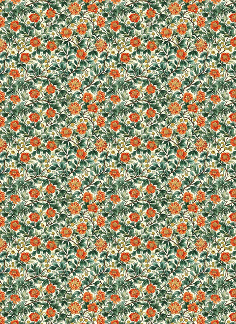 Vintage Morris Floral 52 Design Enamel Decals, enamel supplies, ceramic decals, fusible decal, glass decals, 20498