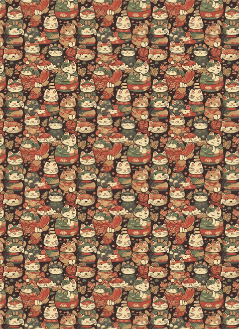 20515 Chinese Lucky Cat – Waterslide Decal for Enamel, Glass & Ceramic