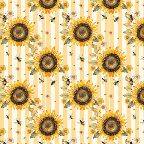 20426 Bees and Sunflowers – Waterslide Decal for Enamel, Glass & Ceramic