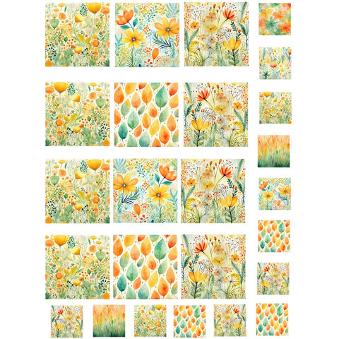 20433 Spring Flower Tiles – Waterslide Decal for Enamel, Glass & Ceramic