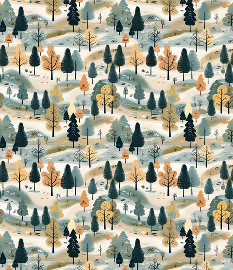 20373 Mountain Trees 1 – Waterslide Decal for Enamel, Glass & Ceramic