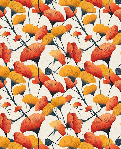 20369 Ginko Leaves 1 – Waterslide Decal for Enamel, Glass & Ceramic