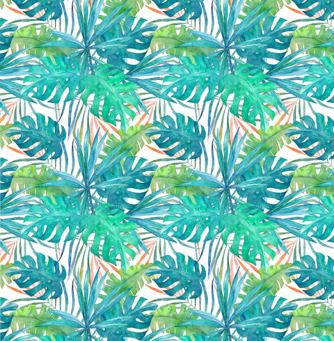 20249 Colorful Tropical Leaves – Waterslide Decal for Enamel, Glass & Ceramic