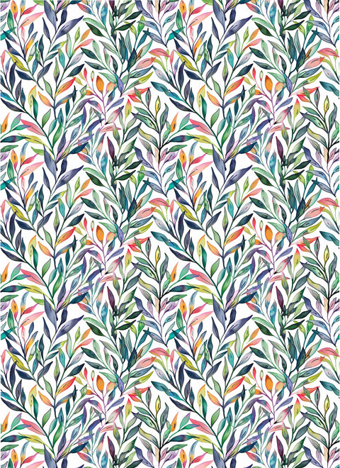 20533 Colorful leaves – Waterslide Decal for Enamel, Glass & Ceramic