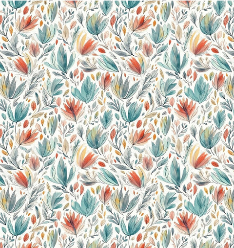 20411 Tranquil Flowers 4 – Waterslide Decal for Enamel, Glass & Ceramic