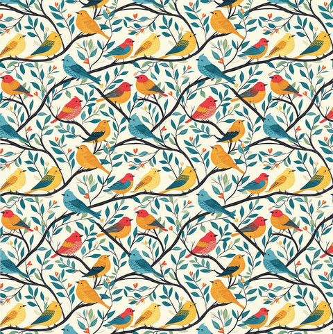 20401 Vintage Birds – Waterslide Decal for Enamel, Glass & Ceramic