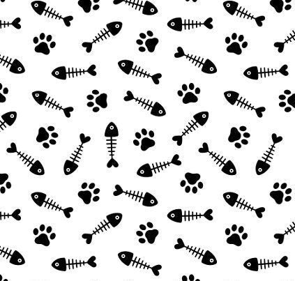 20325 Fish Bones and Paws – Waterslide Decal for Enamel, Glass & Ceramic