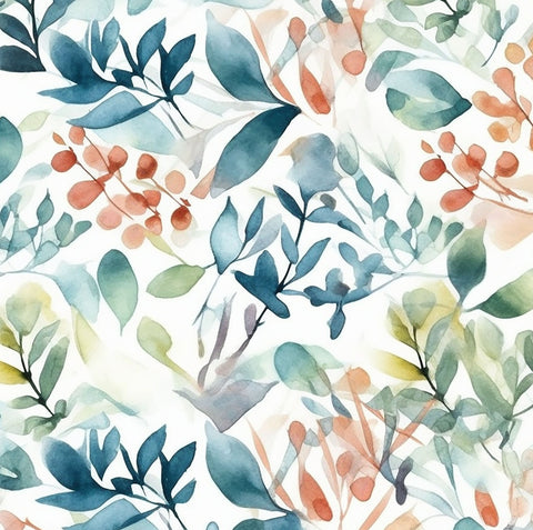 20284 Watercolor Leaves – Waterslide Decal for Enamel, Glass & Ceramic