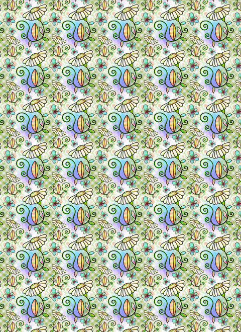 20440 Funky Floral 4 – Waterslide Decal for Enamel, Glass & Ceramic