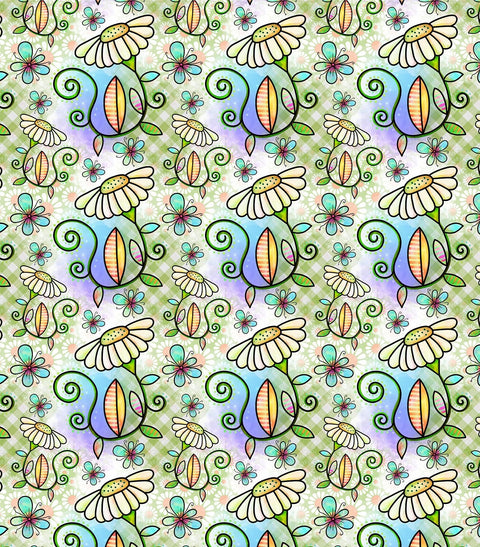 20440 Funky Floral 4 – Waterslide Decal for Enamel, Glass & Ceramic