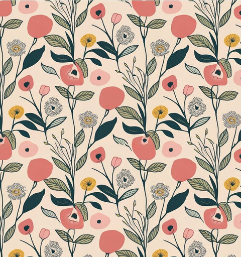 20450 Pink Floral – Waterslide Decal for Enamel, Glass & Ceramic