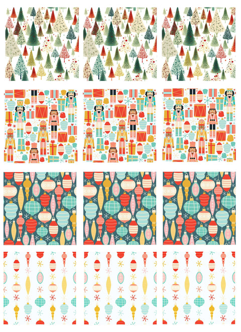 20451 Christmas Tiles 1 – Waterslide Decal for Enamel, Glass & Ceramic