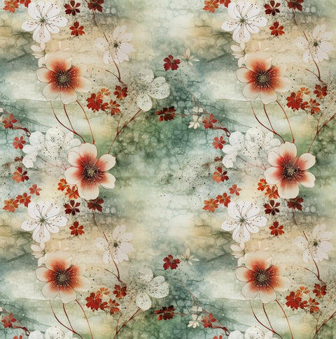 20459 Earthy Florals – Waterslide Decal for Enamel, Glass & Ceramic